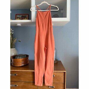 Free People Movement Side To Side Performance Racerback Jumpsuit Orange